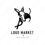 犬と上品とシンプルのロゴ