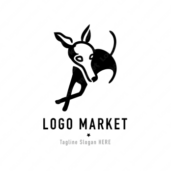 犬と上品とシンプルのロゴ