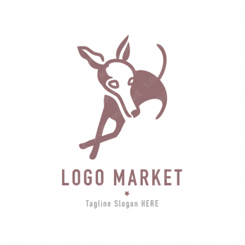 犬と上品とシンプルのロゴ