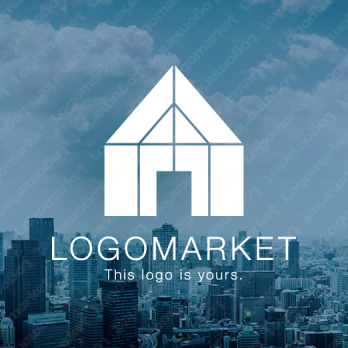 家と温室とビニールハウスのロゴ