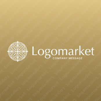 幸運とナチュラルとエンブレムのロゴ