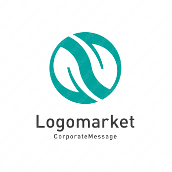 葉っぱと Nとナチュラルのロゴ