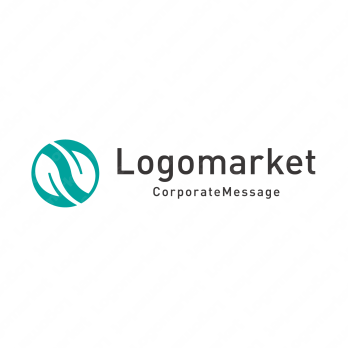 葉っぱと Nとナチュラルのロゴ