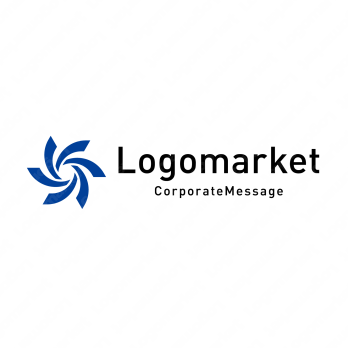 回転と歯車と風のロゴ