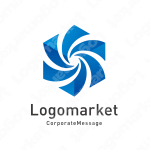 立方体と風車とキューブのロゴ