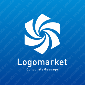 立方体と風車とキューブのロゴ