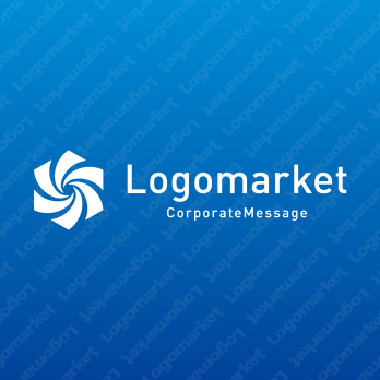 立方体と風車とキューブのロゴ