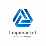 三角形とリボンと誠実さのロゴ