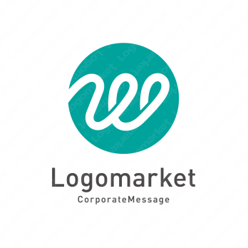 Wと繋がりと人と人とのつながりのロゴ