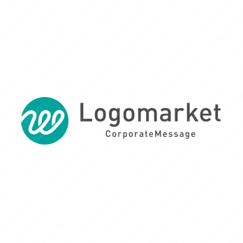 Wと繋がりと人と人とのつながりのロゴ