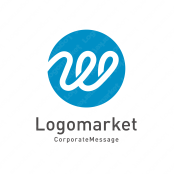 Wと繋がりと人と人とのつながりのロゴ