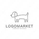 犬と手書き風と癒やしのロゴ
