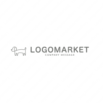 犬と手書き風と癒やしのロゴ