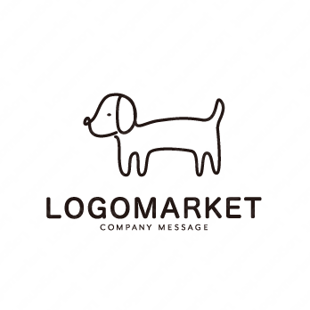 犬と手書き風と癒やしのロゴ
