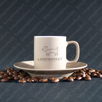 犬と手書き風と癒やしのロゴ