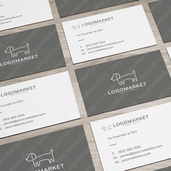 犬と手書き風と癒やしのロゴ