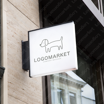 犬と手書き風と癒やしのロゴ