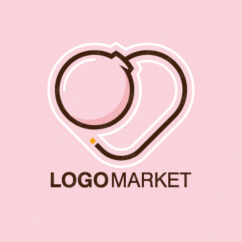 爆弾とハートと導火線のロゴ