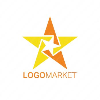 星とカラフルと二重のロゴ