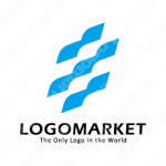 波と空とパターンのロゴ