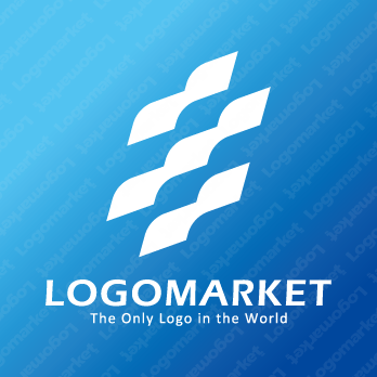 波と空とパターンのロゴ