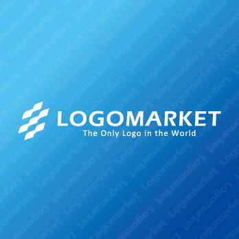 波と空とパターンのロゴ