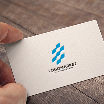 波と空とパターンのロゴ