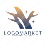 樹と自然と夜のロゴ