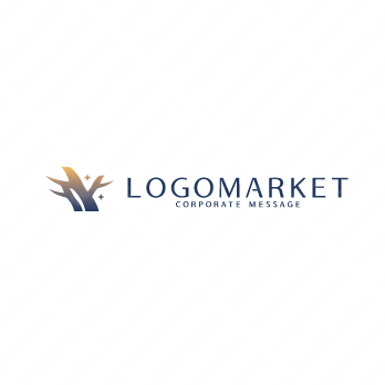 樹と自然と夜のロゴ