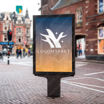 樹と自然と夜のロゴ