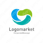 ハートとリボンと繋がりのロゴ