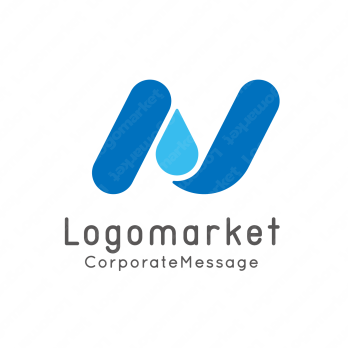 水滴と雫とNのロゴ