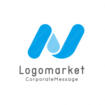 水滴と雫とNのロゴ