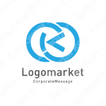 Kと2つの円と重なりのロゴ