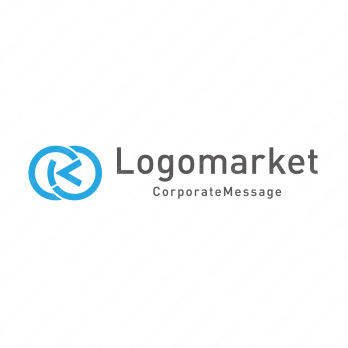 Kと2つの円と重なりのロゴ