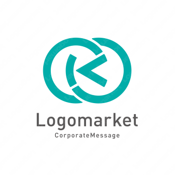 Kと2つの円と重なりのロゴ