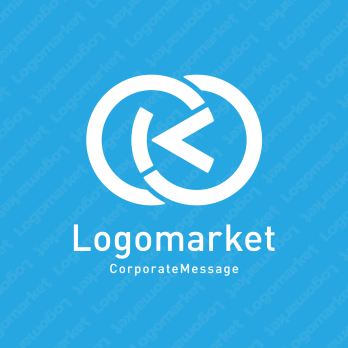 Kと2つの円と重なりのロゴ