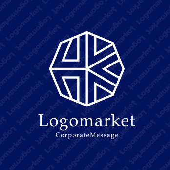 HKと八角形とモダンのロゴ