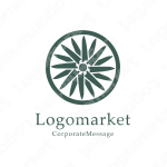 刃物と回転と包丁のロゴ