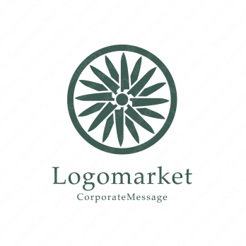 刃物と回転と包丁のロゴ