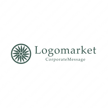 刃物と回転と包丁のロゴ