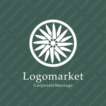 刃物と回転と包丁のロゴ