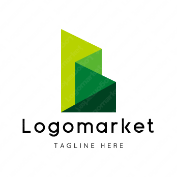 Bとビルと立体のロゴ