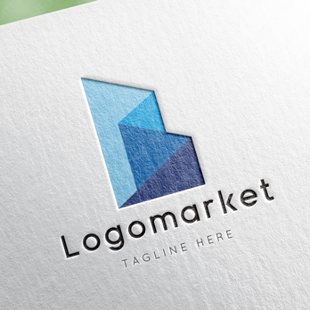 Bとビルと立体のロゴ