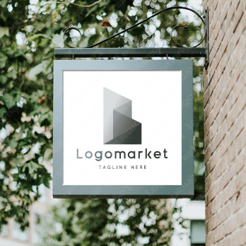 Bとビルと立体のロゴ