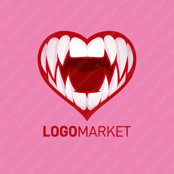 牙とハートとビーストのロゴ