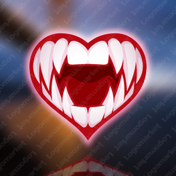 牙とハートとビーストのロゴ