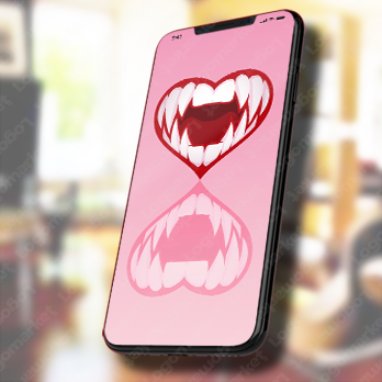 牙とハートとビーストのロゴ