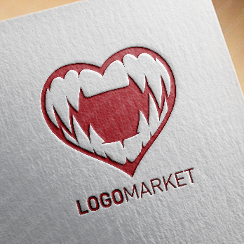 牙とハートとビーストのロゴ