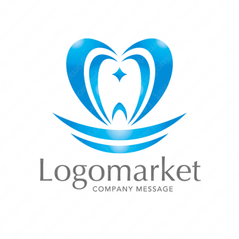 Mとハートと歯科のロゴ